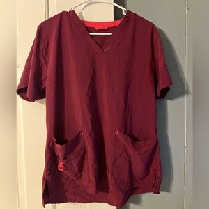 Carhartt Maroon V-Neck Top